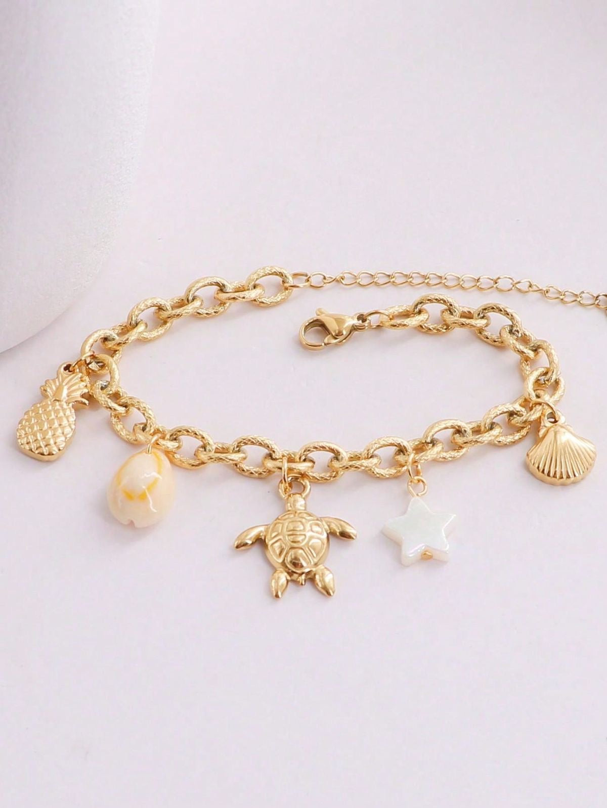 Tropical Charm Bracelet | Gold-Tone Stainless