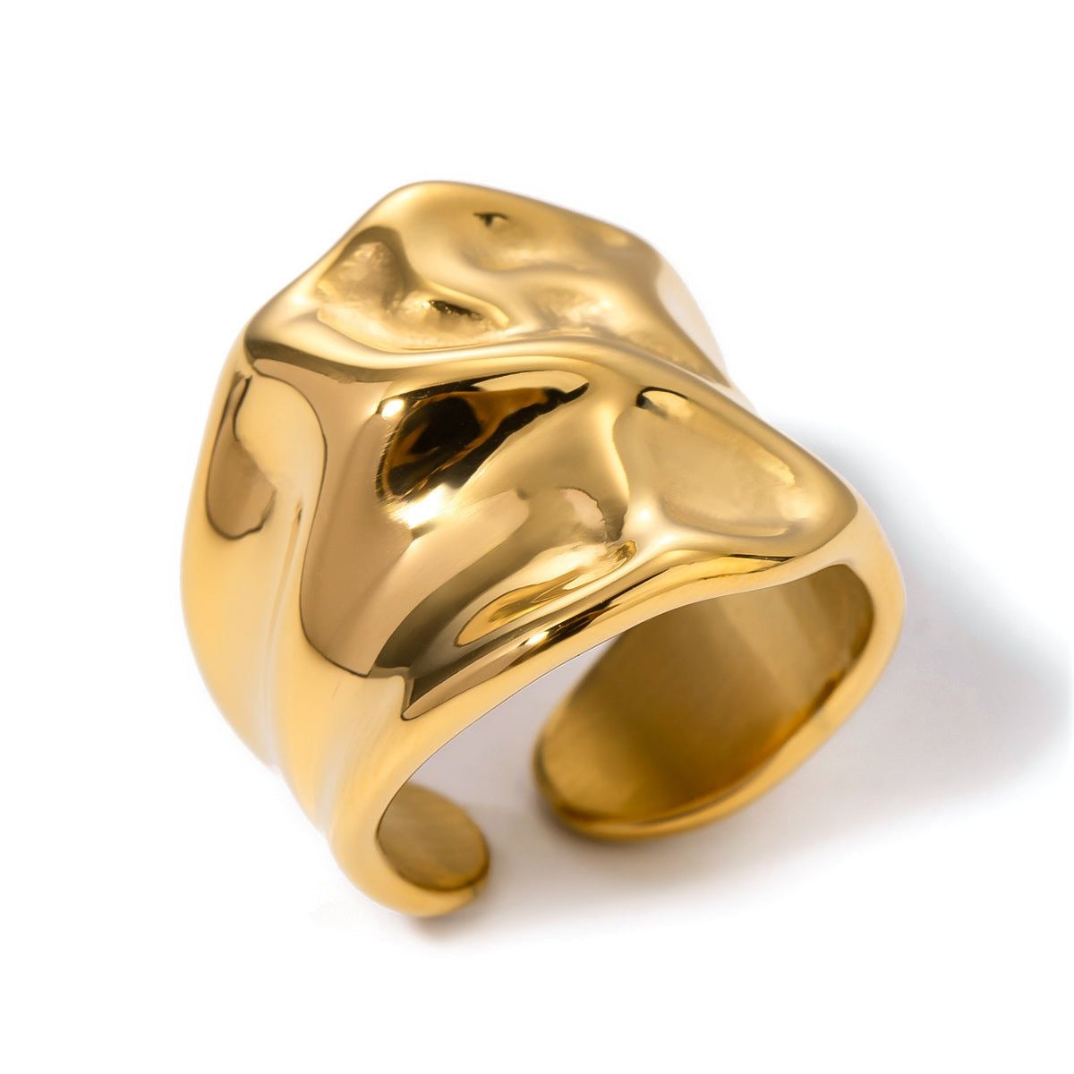 Gold Wave Ring – Baroque Style