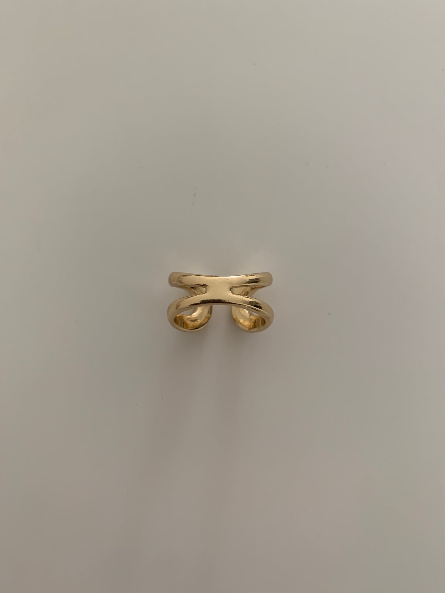 C-Hollow Gold-Plated Ring