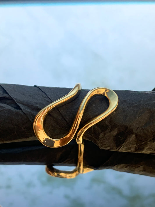 Semi-Infinity Gold-Plated Ring