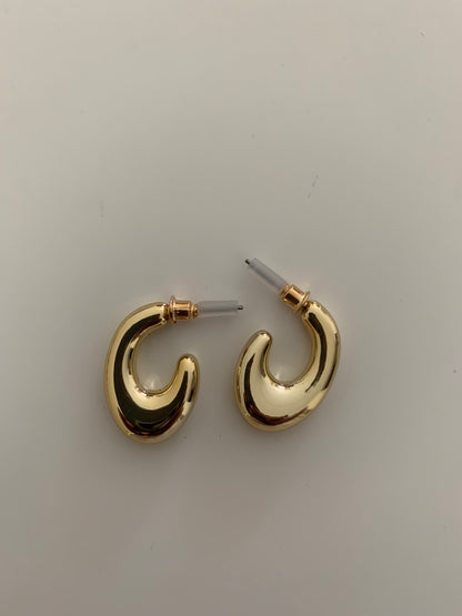 Cursive Gold-Plated Earrings