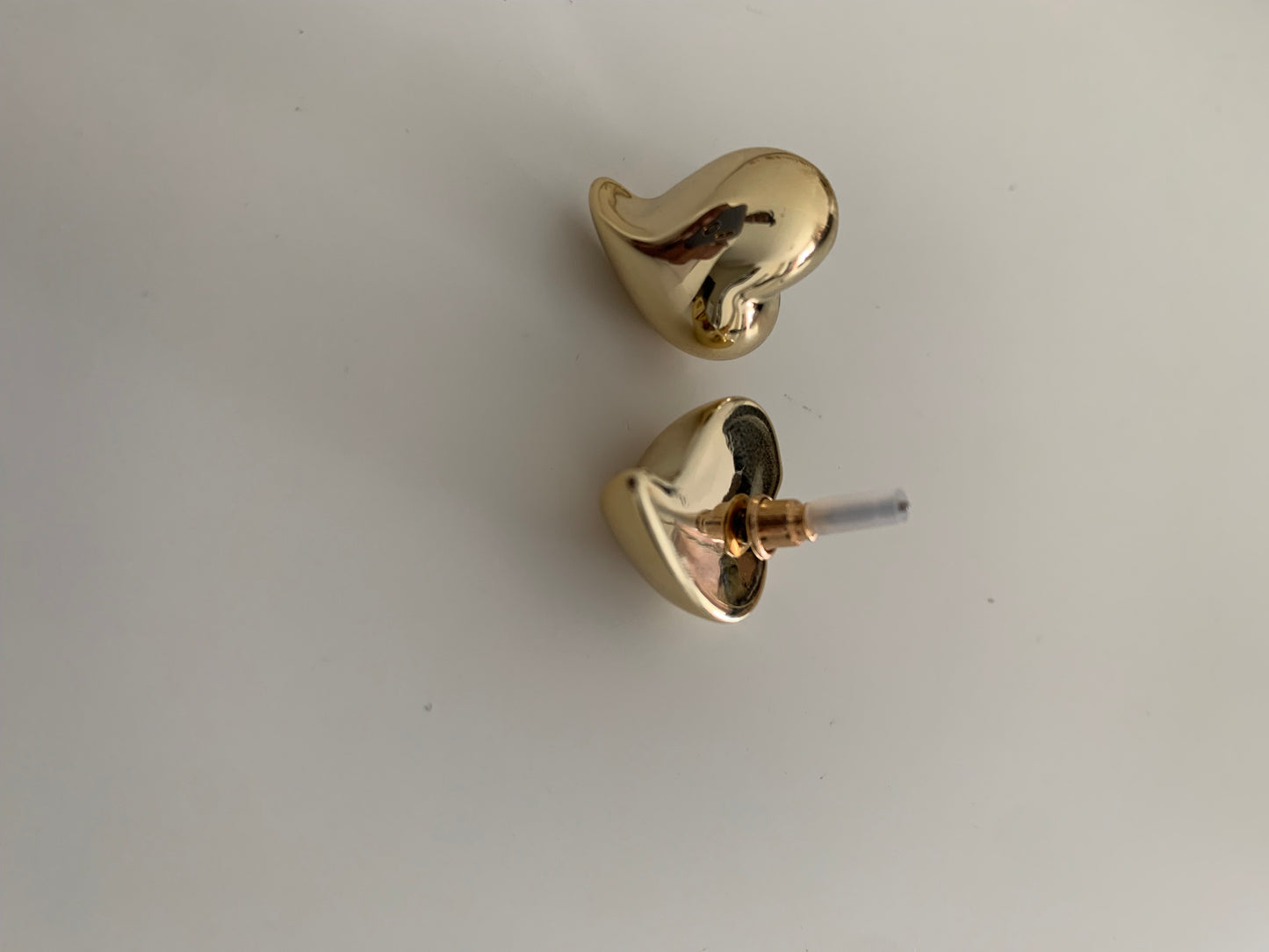 Fine Heart Gold-Plated Studs
