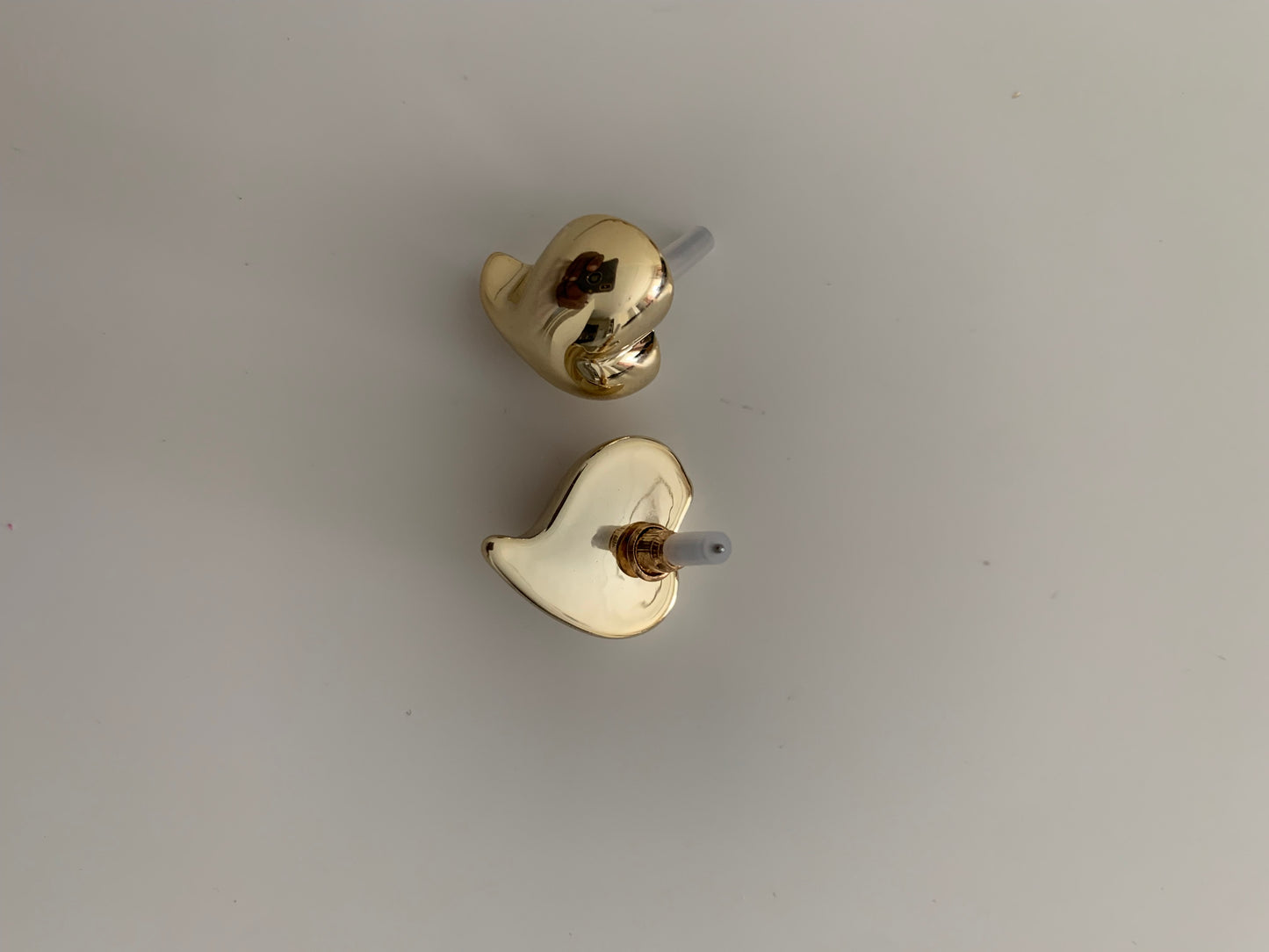 Fine Heart Gold-Plated Studs