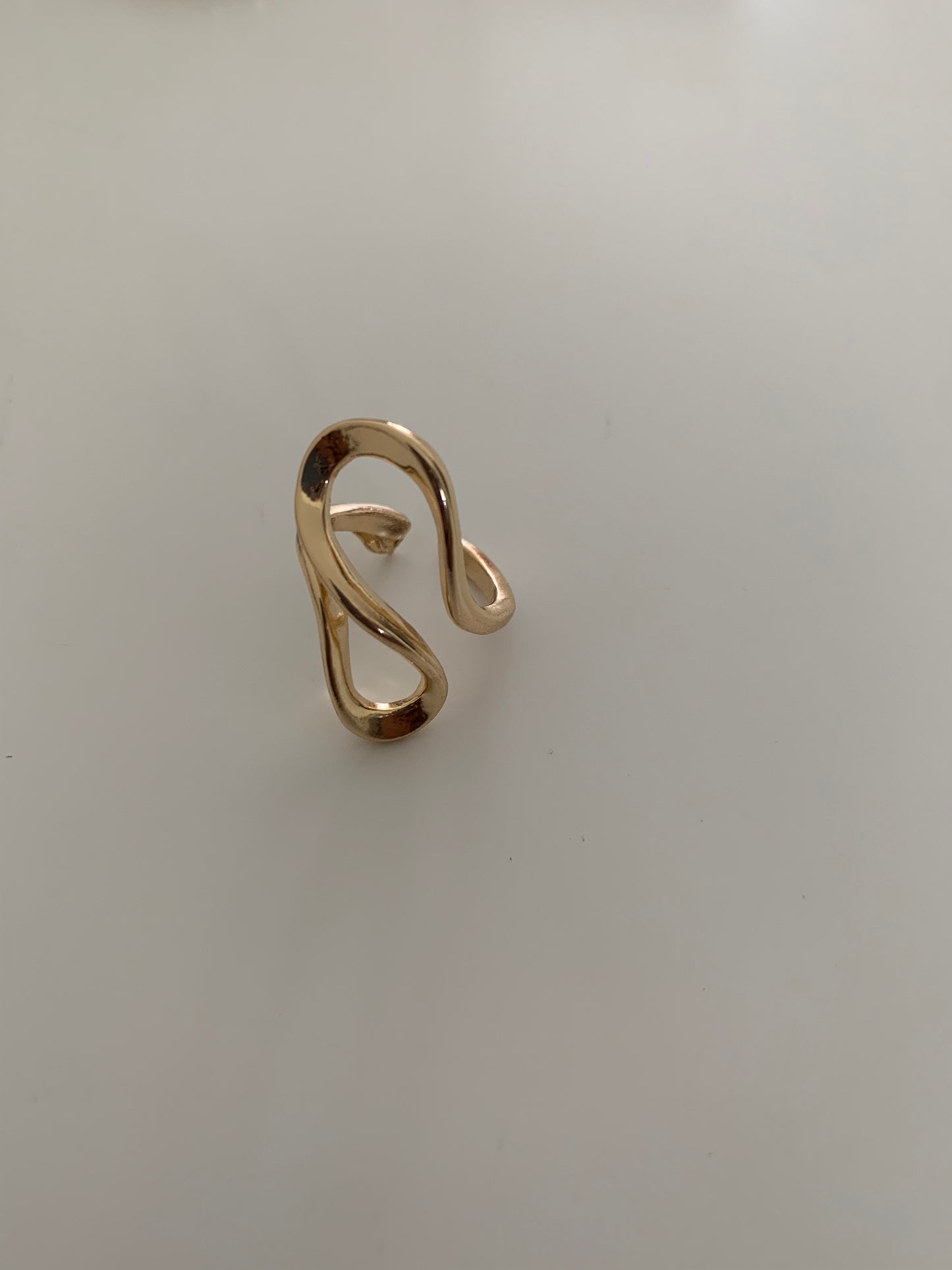 Semi-Infinity Gold-Plated Ring