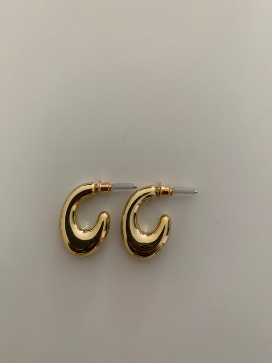 Cursive Gold-Plated Earrings