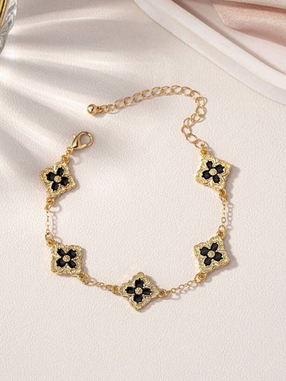 Vintage Floral 18K Gold-plated Bracelet