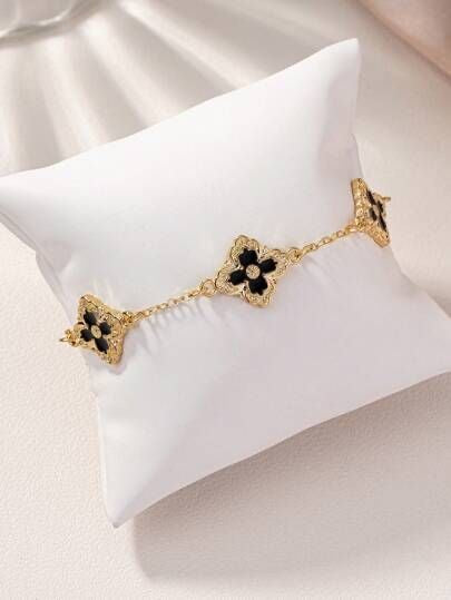 Vintage Floral 18K Gold-plated Bracelet