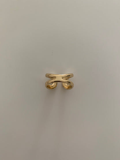 C-Hollow Gold-Plated Ring
