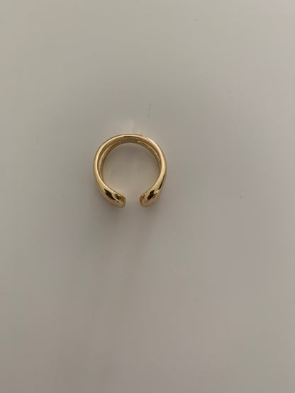 C-Hollow Gold-Plated Ring