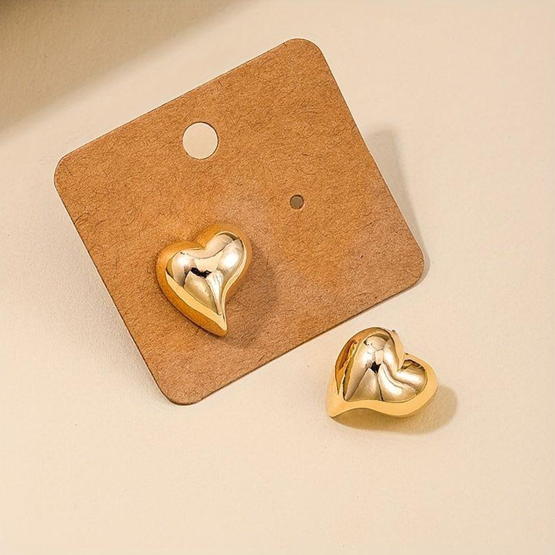 Fine Heart Gold-Plated Studs