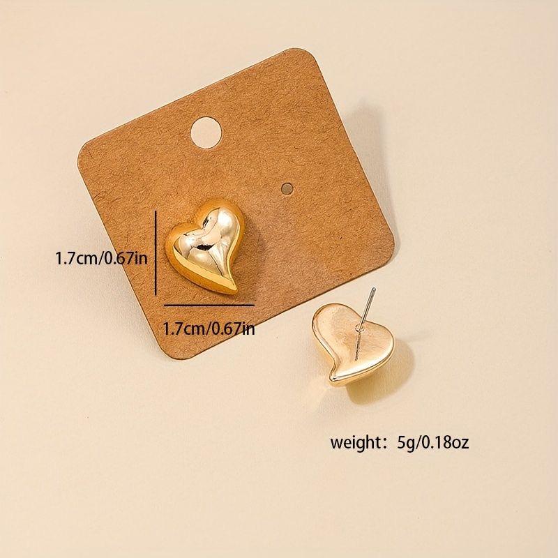 Fine Heart Gold-Plated Studs